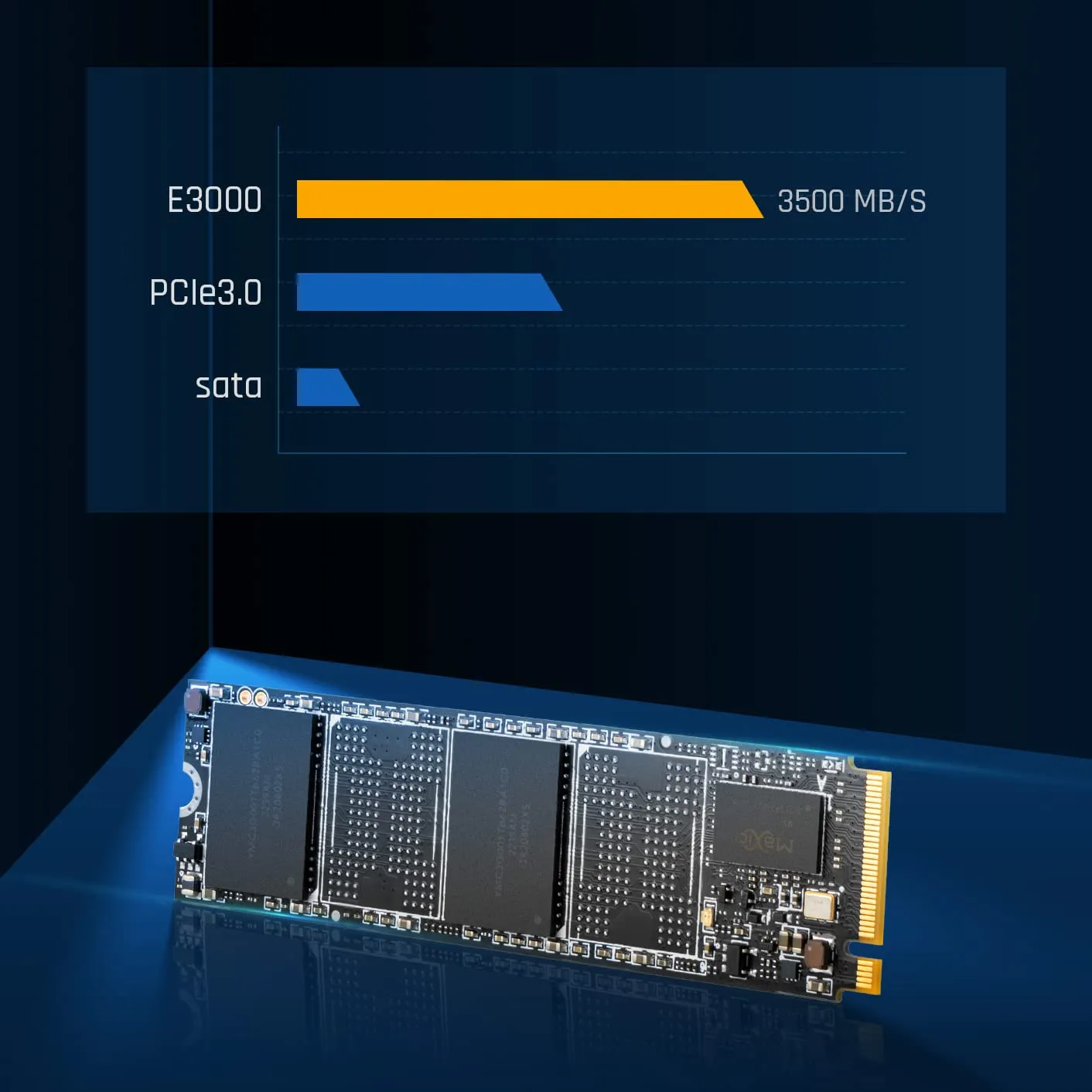 Hikvision Internal SSD 2TB NVMe 2280 (E3000) view 3